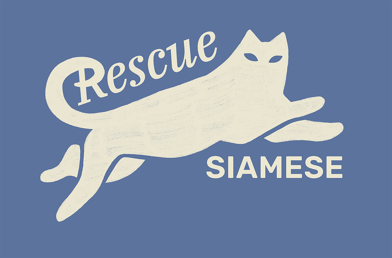 The dark version of the Rescue Siamese logo