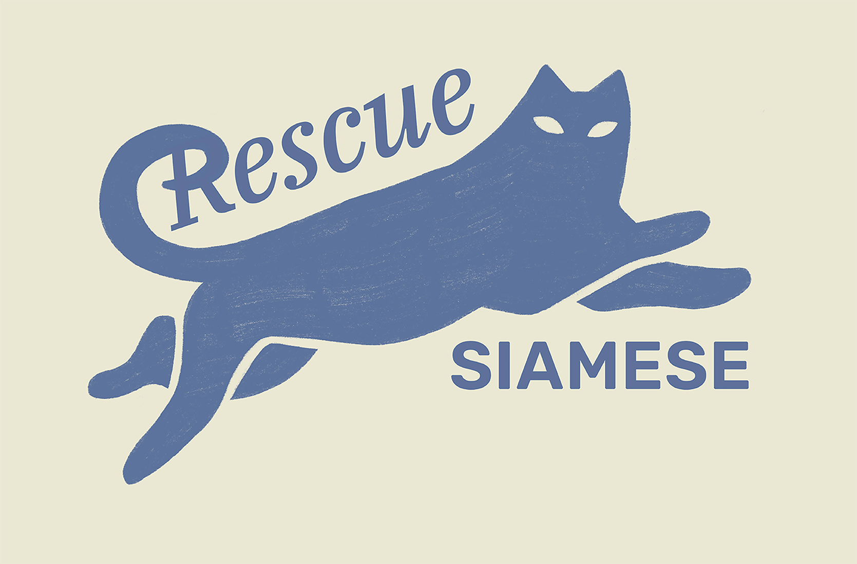 The light version of the Rescue Siamese logo